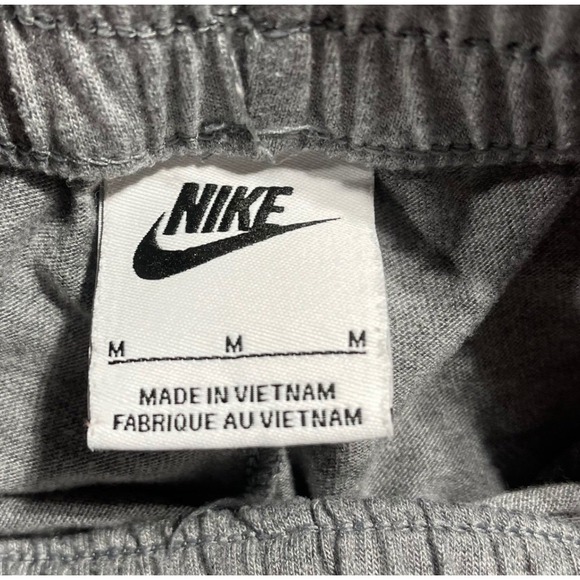 Nike Jogger Sweatpants Boys Medium Gray Fleece Athletic Lounge Pants - Picture 3 of 9